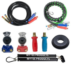 3-in-1 semi truck air line set with aluminum gladhands, 12 ft