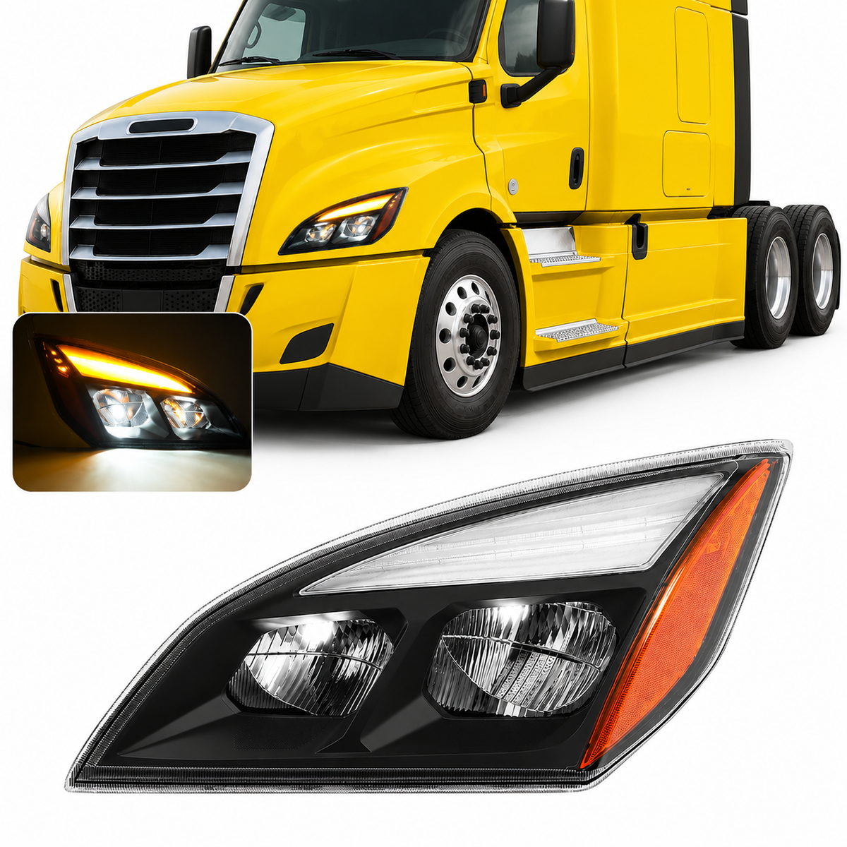 LED Headlight with DRL | Freightliner Cascadia 2018+