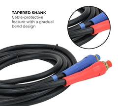 Tapered shank cable-protective grip design infographic