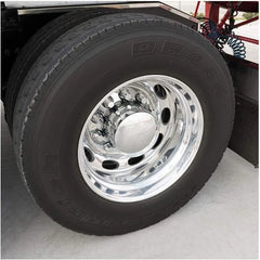 Lug nut covers close-up